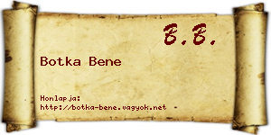 Botka Bene névjegykártya